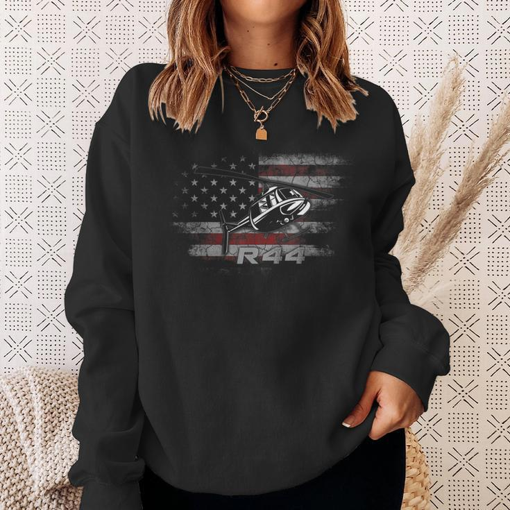 R44 Helicopter Pilot Aviation Gift Sweatshirt Gifts for Her