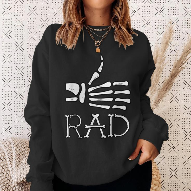 Rad Skeleton Thumb Cool Gag Radiography Lovers Sweatshirt Gifts for Her