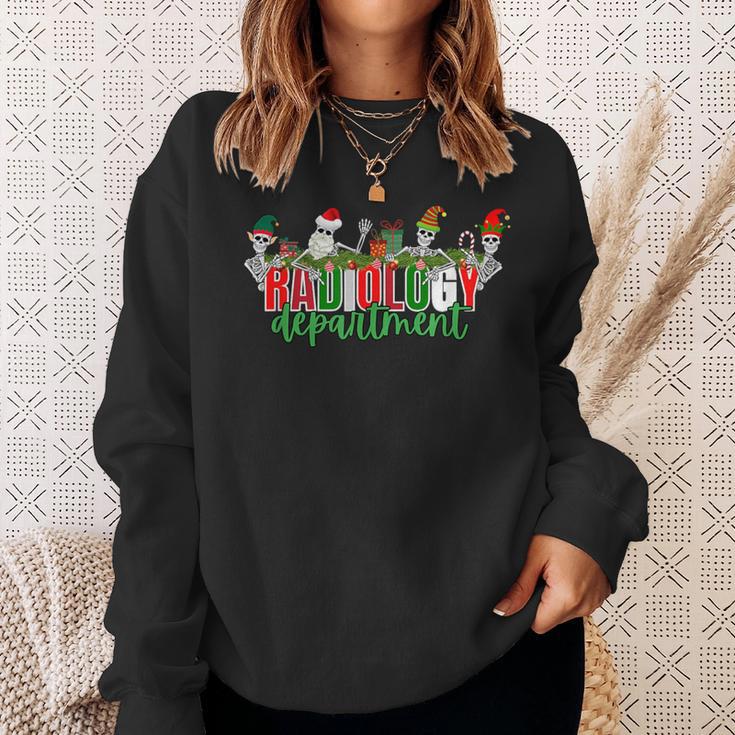 Radiology Department Skeleton Xmas Rad Tech Xray Tech Ct Sweatshirt Gifts for Her