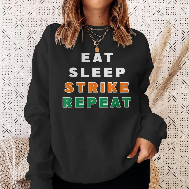 Rattler Eat Sleep Strike Repeat Sweatshirt Gifts for Her