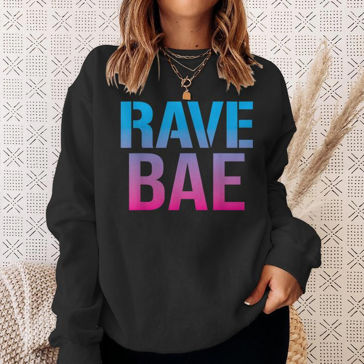 Rave Bae Raver Quote Trippy Edm Music Festival Sweatshirt Gifts for Her