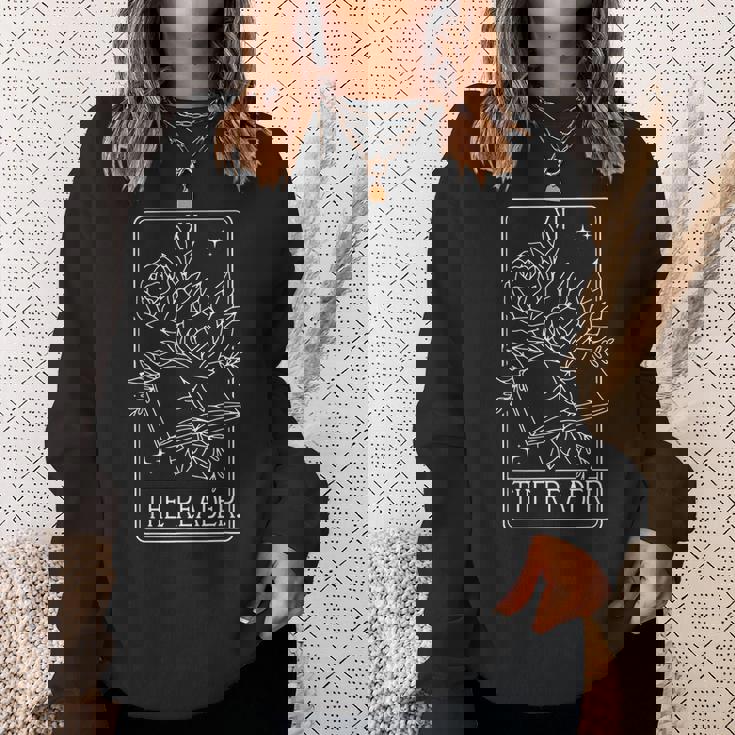 Reader Tarot Card Reading Book Tarot Card Author Writer Reading Funny Designs Funny Gifts Sweatshirt Gifts for Her