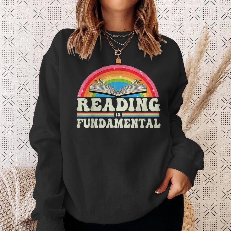 Reading Is Fundamental Geeky Bookworm Poetry Literature Sweatshirt Gifts for Her