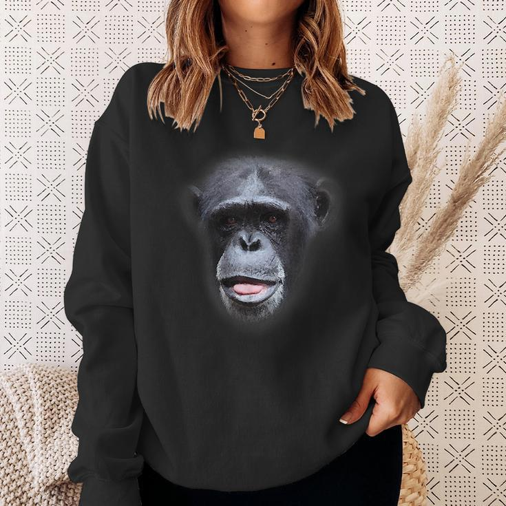 Realistic Monkey Face Costume Cool Easy Halloween Gift Sweatshirt Gifts for Her