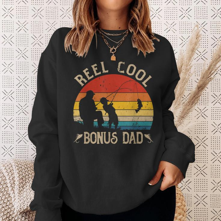 Reel Cool Bonus Dad Fishing Fathers Day Gift Sweatshirt Gifts for Her