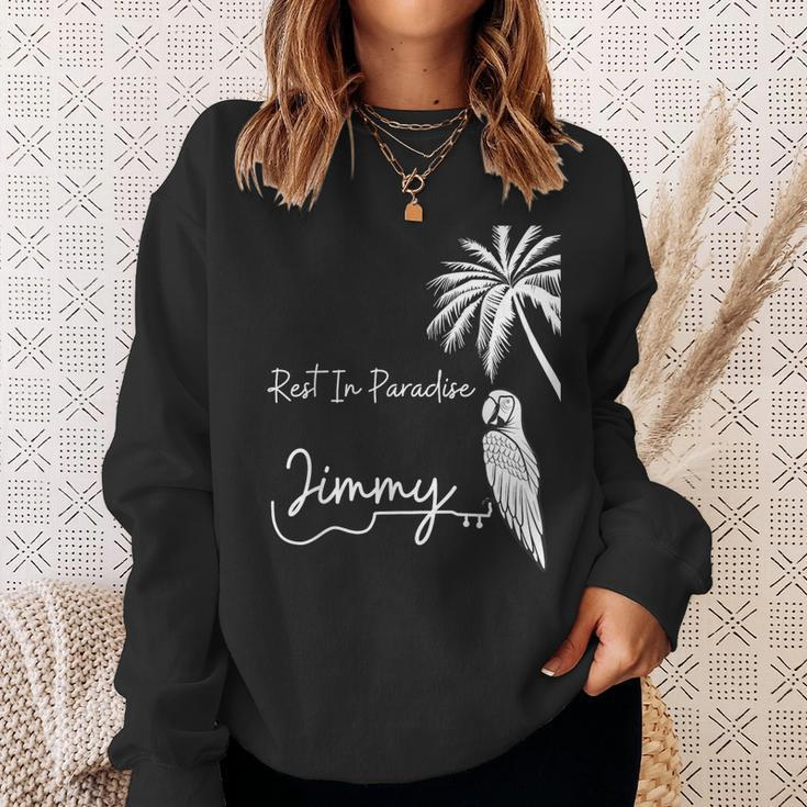 Rest In Paradise Jimmy Parrot Heads Guitar Music Lovers Sweatshirt Gifts for Her