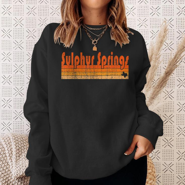 Retro 80S Style Sulphur Springs Tx Sweatshirt Gifts for Her