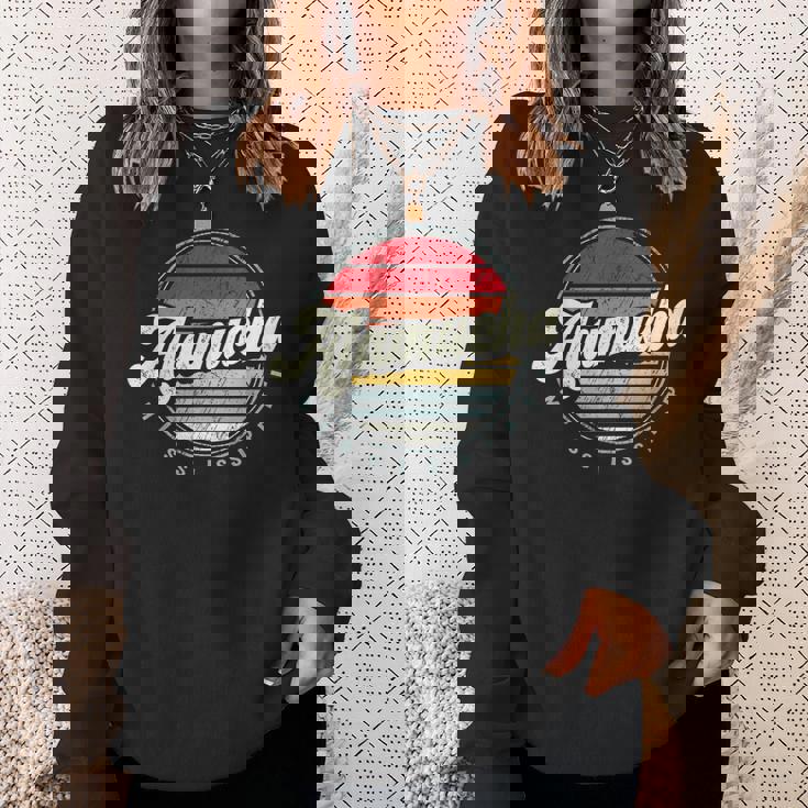 Retro Alamucha Home State Cool 70S Style Sunset Sweatshirt Gifts for Her