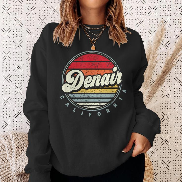 Retro Denair Home State Cool 70S Style Sunset Sweatshirt Gifts for Her