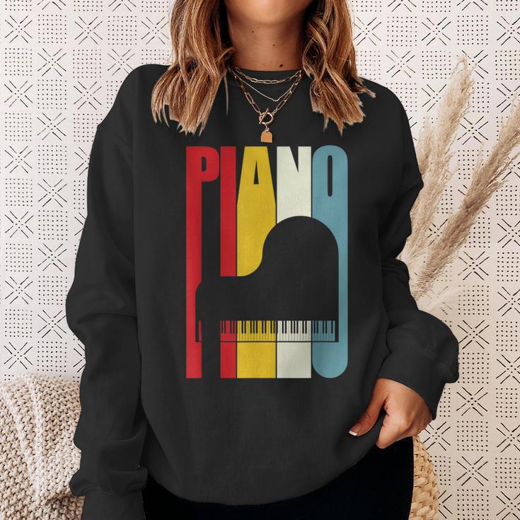 Retro Grand Piano Pianist Pianist PianoSweatshirt Gifts for Her