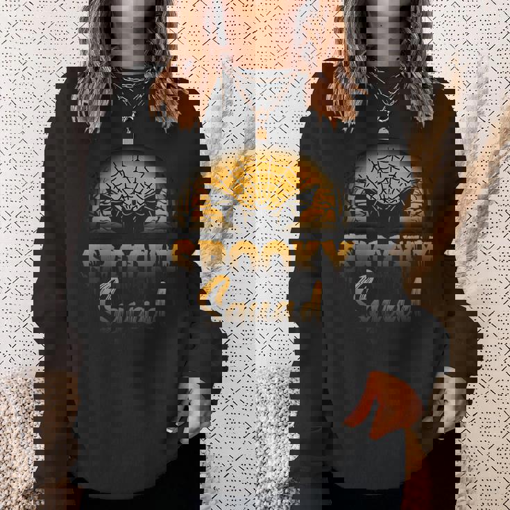 Retro Halloween Costume Scary Spooky Horror Spooky Squad Halloween Costume Sweatshirt Gifts for Her