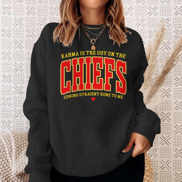 Retro Karma Is The Guy On The Chief Vintage Sweatshirt Gifts for Her