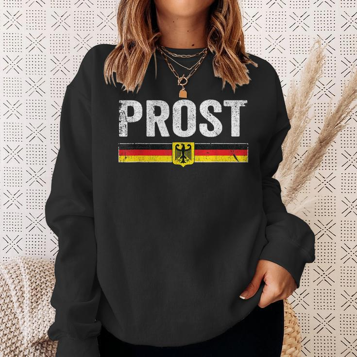 Retro Oktoberfest German Flag Prost Sweatshirt Gifts for Her