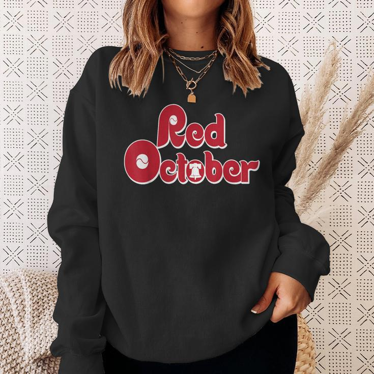 Retro Red October Philly Philadelphia Vintage Sweatshirt Gifts for Her