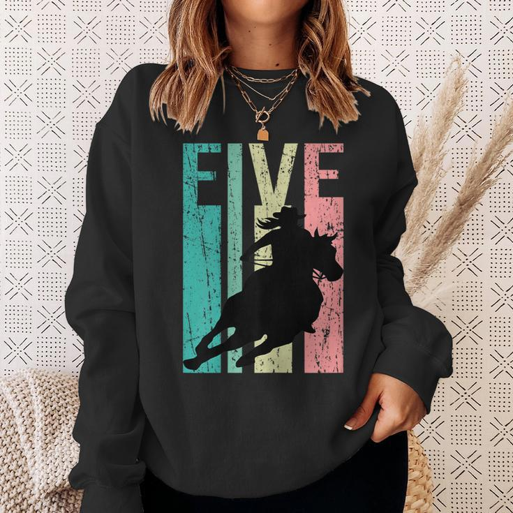 Retro Rodeo 5Th Birthday Horse Lover Cowgirl Country 5 Sweatshirt Gifts for Her