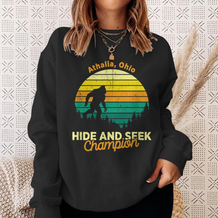 Retro Sasquatch Athalia Ohio Bigfoot State Souvenir Sweatshirt Gifts for Her