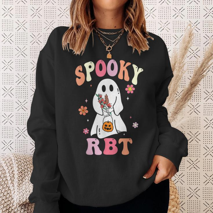 Retro Spooky Rbt Behavior Technician Halloween Rbt Therapist Sweatshirt Gifts for Her