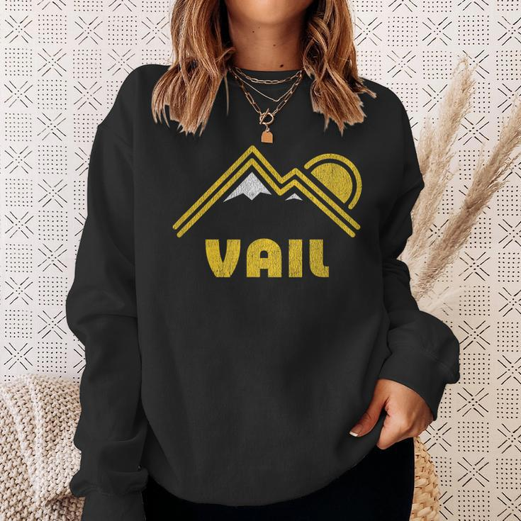 Retro Vail Colorado CoVintage Mountains Sweatshirt Gifts for Her