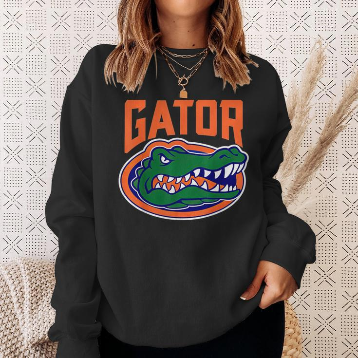 Retro We Won't Back Down Blue And Orange Gator For Women Sweatshirt Gifts for Her