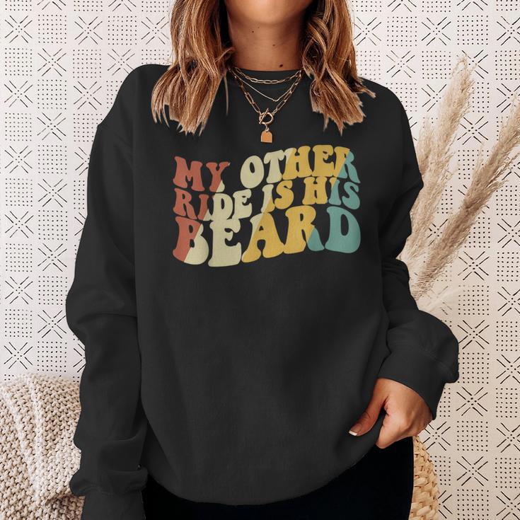 My Other Ride Is His Beard Motorcycle Biker Sweatshirt Gifts for Her