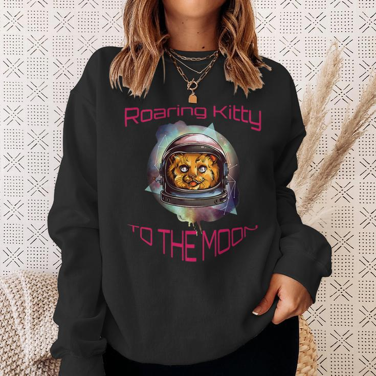 Roaring Kitty Astronaut To The Moon Sweatshirt Gifts for Her