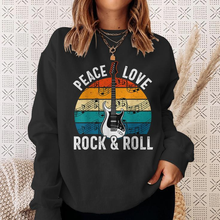 Rock & Roll Rock Music Rock Lover Guitar Player Rock Sweatshirt Gifts for Her
