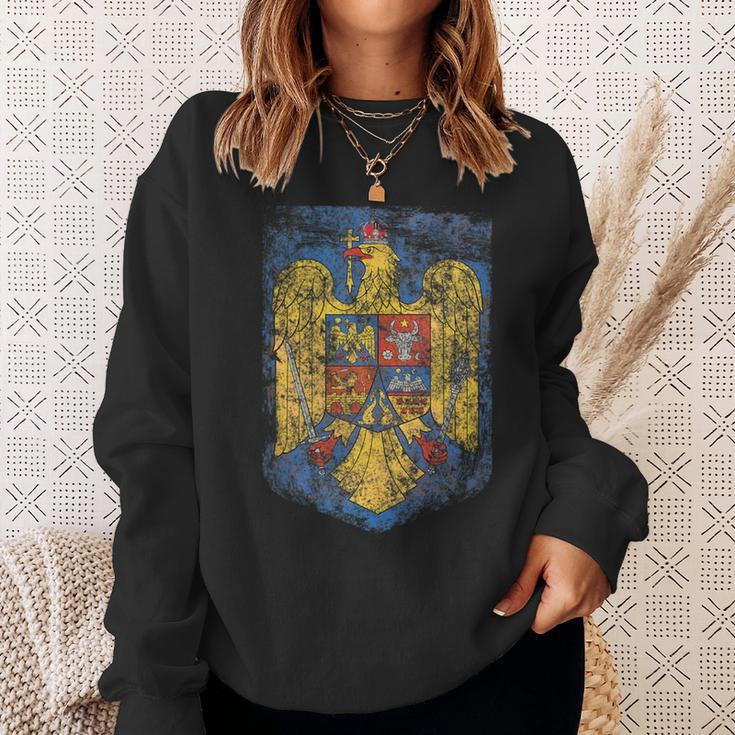 Romanian Pride Coat - Of Arms Of Romania Heritage Celtic Sweatshirt Gifts for Her