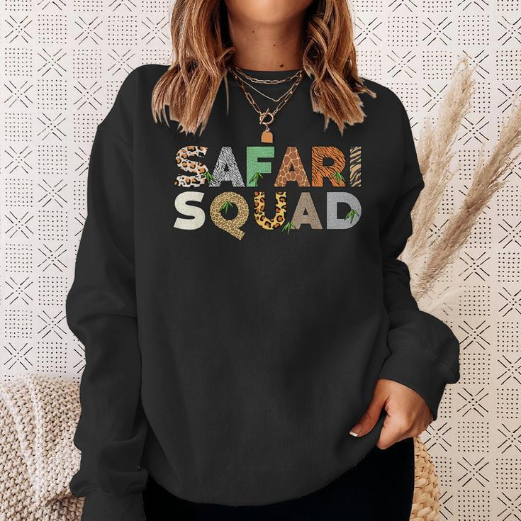 Safari Animal Pattern Print Family Safari Squad Sweatshirt Gifts for Her