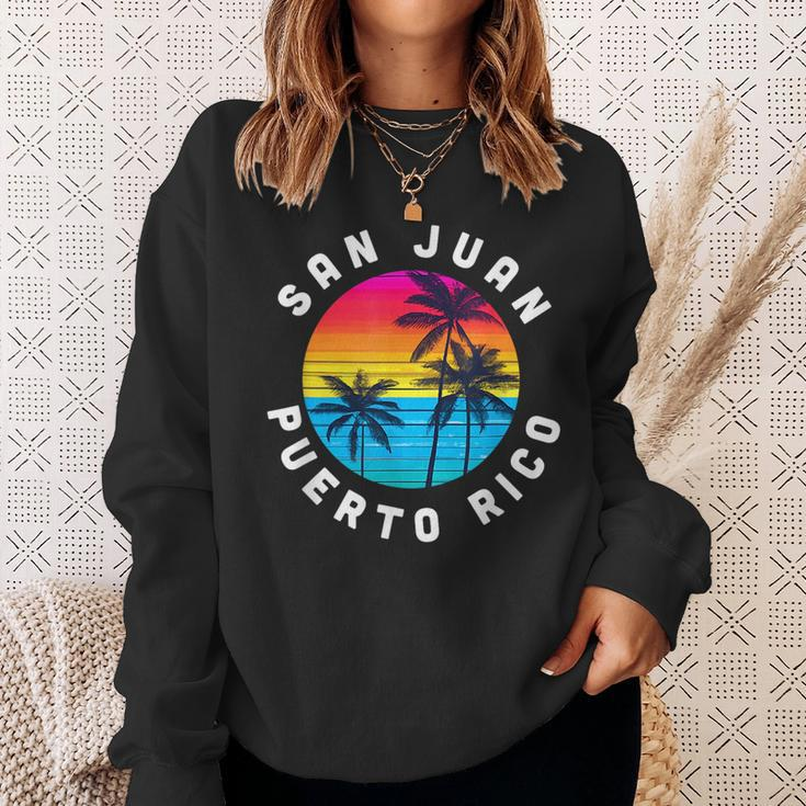 San Juan Puerto Rico Vacation Souvenir Sunset Beach Sweatshirt Gifts for Her