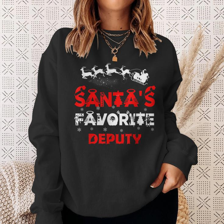 Santas Favorite Deputy Funny Job Xmas Gifts Sweatshirt Gifts for Her