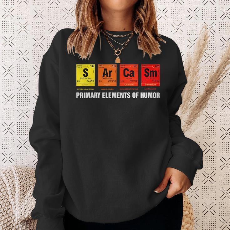 Sarcasm Primary Elements Of Humor Science S Ar Ca Sm Sweatshirt Gifts for Her
