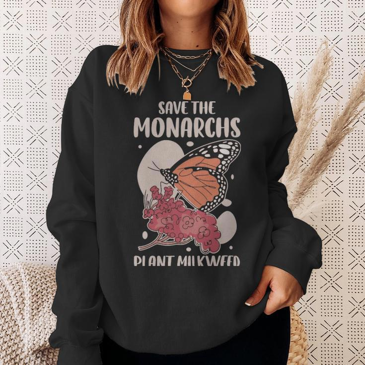 Save The Monarchs Funny Butterfly Gift - Save The Monarchs Funny Butterfly Gift Sweatshirt Gifts for Her