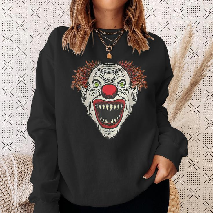 Scary Clown Frightful Horror Gift Sweatshirt Gifts for Her