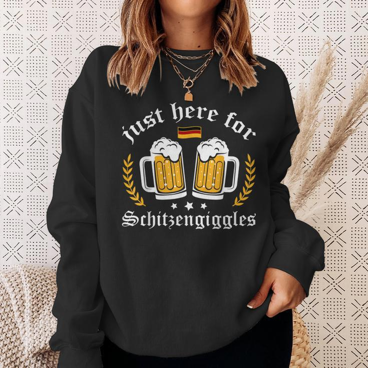 Here For Schitzengiggles Oktoberfest Group Bachelor Party Sweatshirt Gifts for Her
