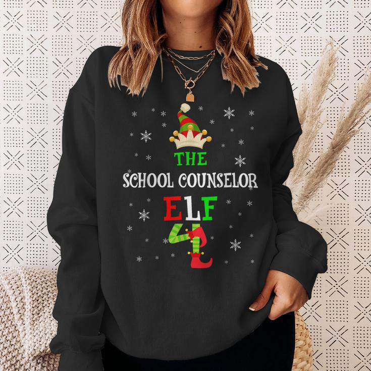 The School Counselor Elf Christmas Elf Matching Family Group Sweatshirt Gifts for Her