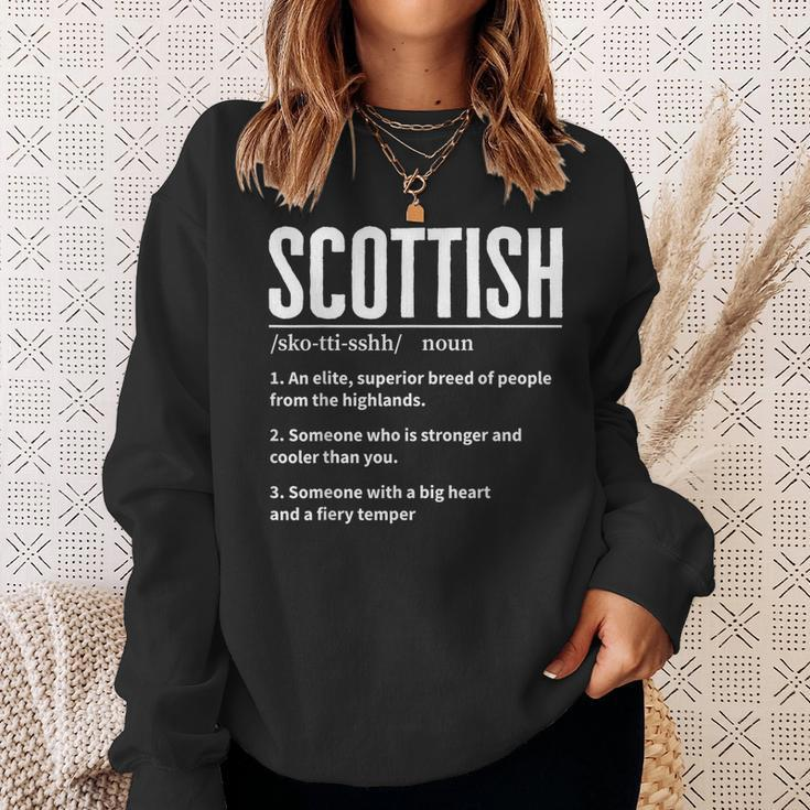 Scottish Definition Scottish & Scotland Heritage Sweatshirt Gifts for Her