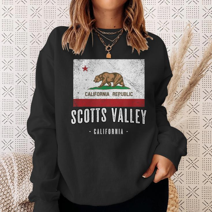 Scotts Valley California Cali City Souvenir Ca Flag Sweatshirt Gifts for Her