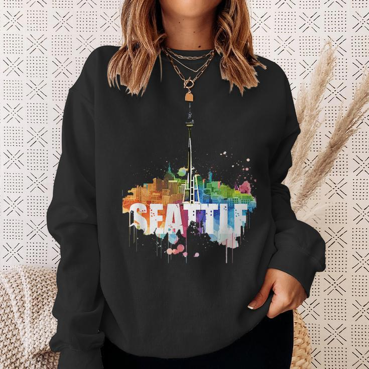 Seattle Lgbtq Pride Support City Sweatshirt Gifts for Her