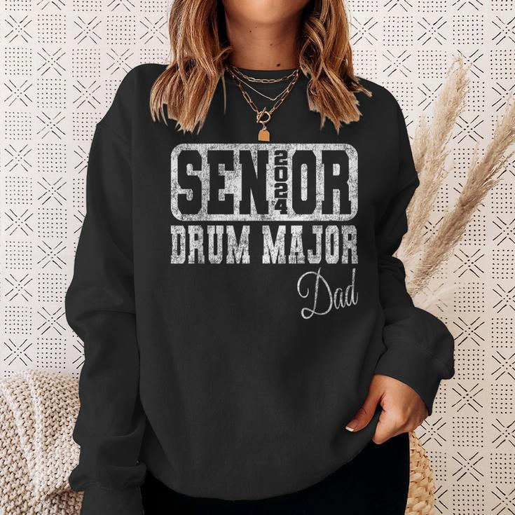 Senior Drum Major Dad Class Of 2024 Marching Band Sweatshirt Gifts for Her