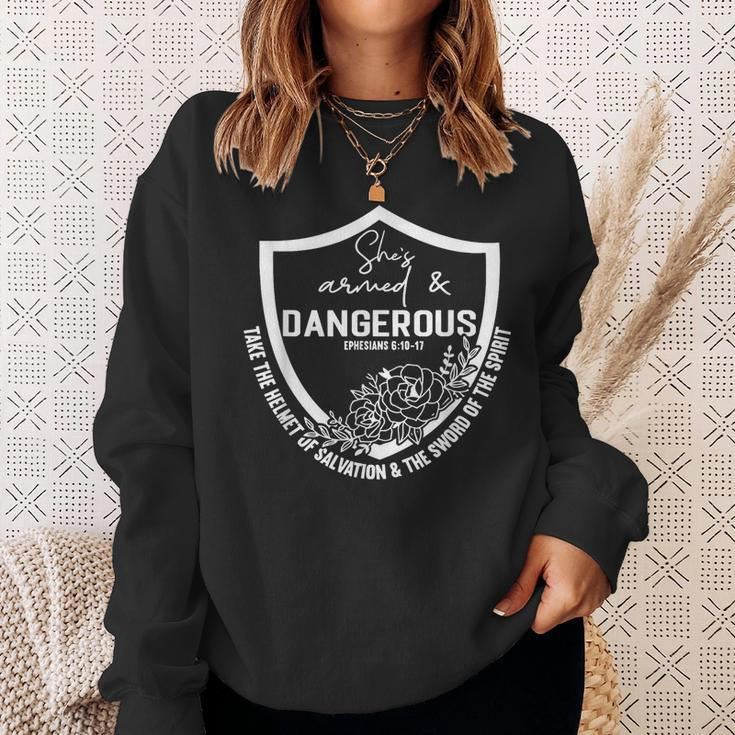 She Is Armed And Dangerous Sweatshirt Gifts for Her