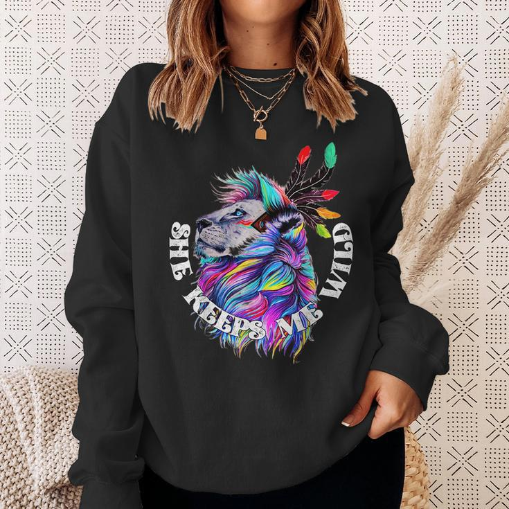 She Keeps Me Wild Couples Love Quotes Quotes Sweatshirt Gifts for Her