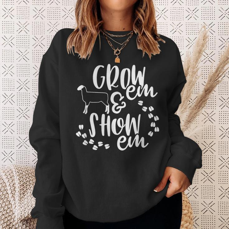 Sheep Showing Livestock Show Sweatshirt Gifts for Her