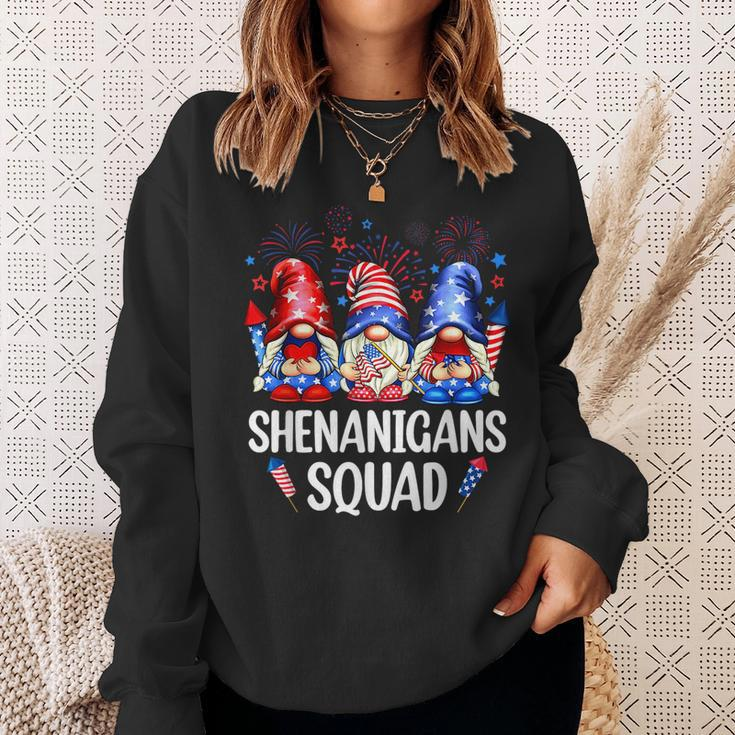 Shenanigans Squad Gnomes Usa Independence Day 4Th Of July Sweatshirt Gifts for Her