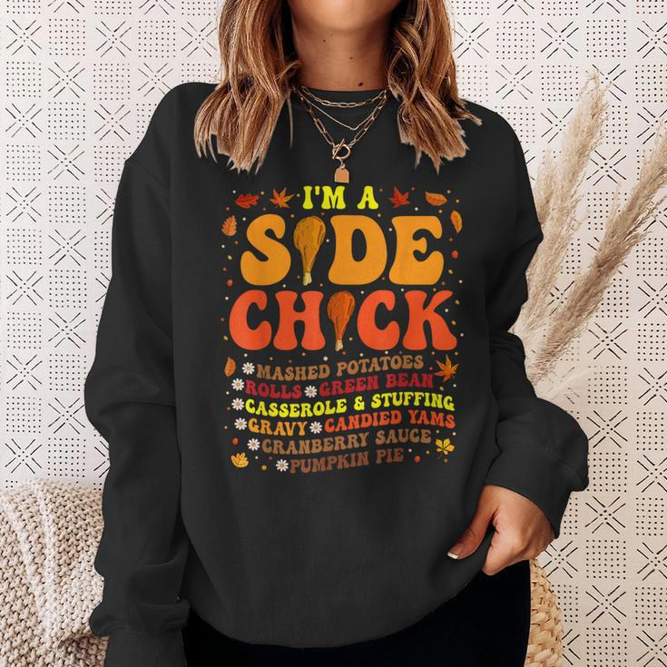 Im A Side Chick Thanksgiving Day Turkey Leg Autumn Sweatshirt Gifts for Her