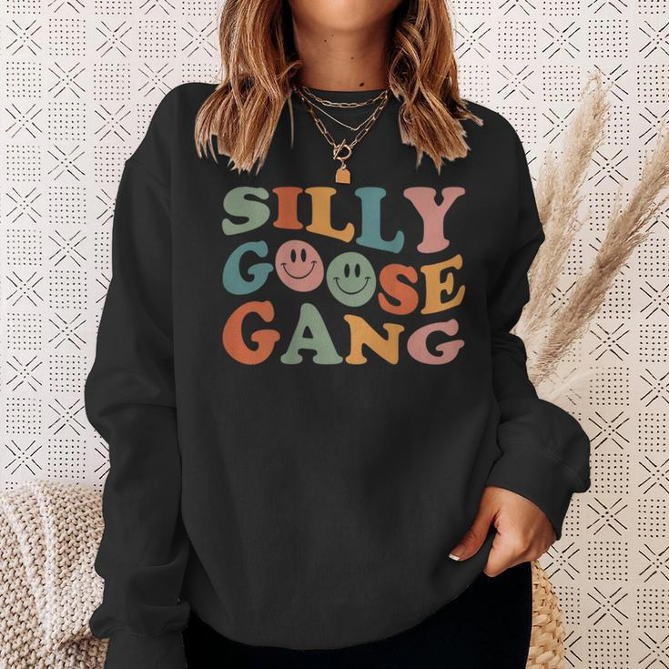 Silly Goose Gang Silly Goose Meme Smile Face Trendy Costume Sweatshirt Gifts for Her