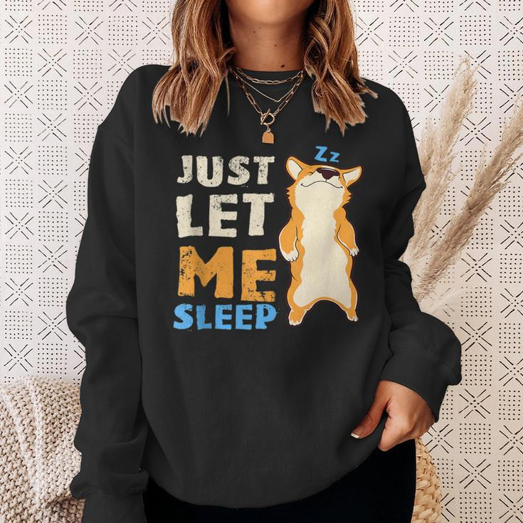 Sleeping Corgi Dog Sleep Pajamas Sweatshirt Gifts for Her