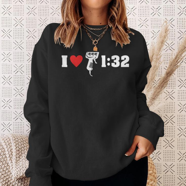 Slot Cars Racing Track Racetrack Love Cars Funny Gifts Sweatshirt Gifts for Her