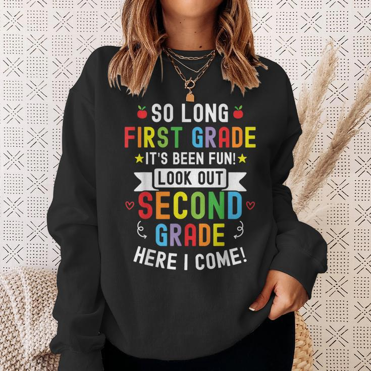 So Long First Grade 2Nd Grade Here I Come Graduation Kids Sweatshirt Gifts for Her
