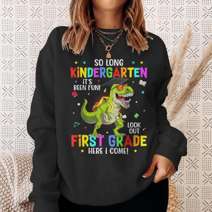 So Long Kindergarten Hello 1St Grade GraduationRex Boys Sweatshirt Gifts for Her