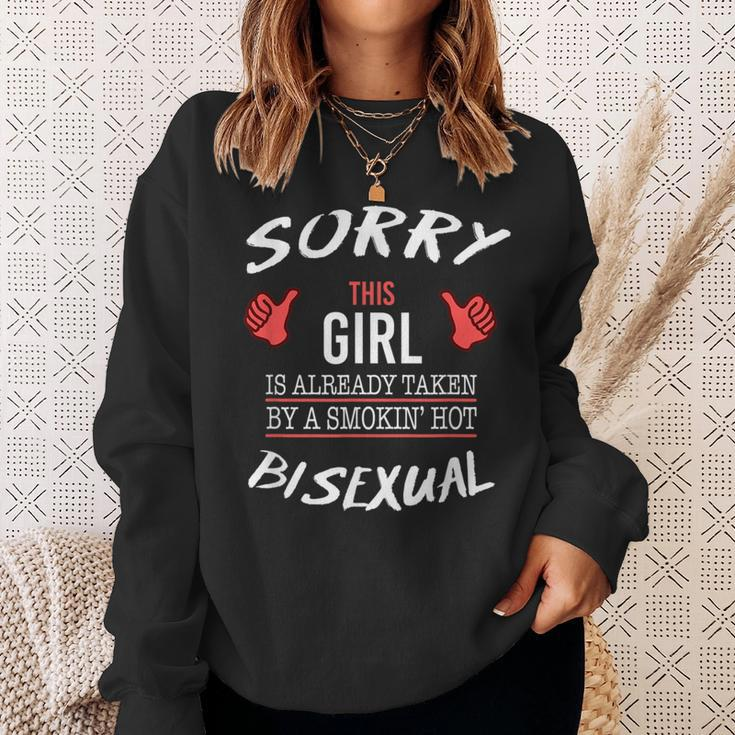 Sorry This Girl Is Taken By Hot Bisexual FunnyLgbt LGBT Funny Gifts Sweatshirt Gifts for Her